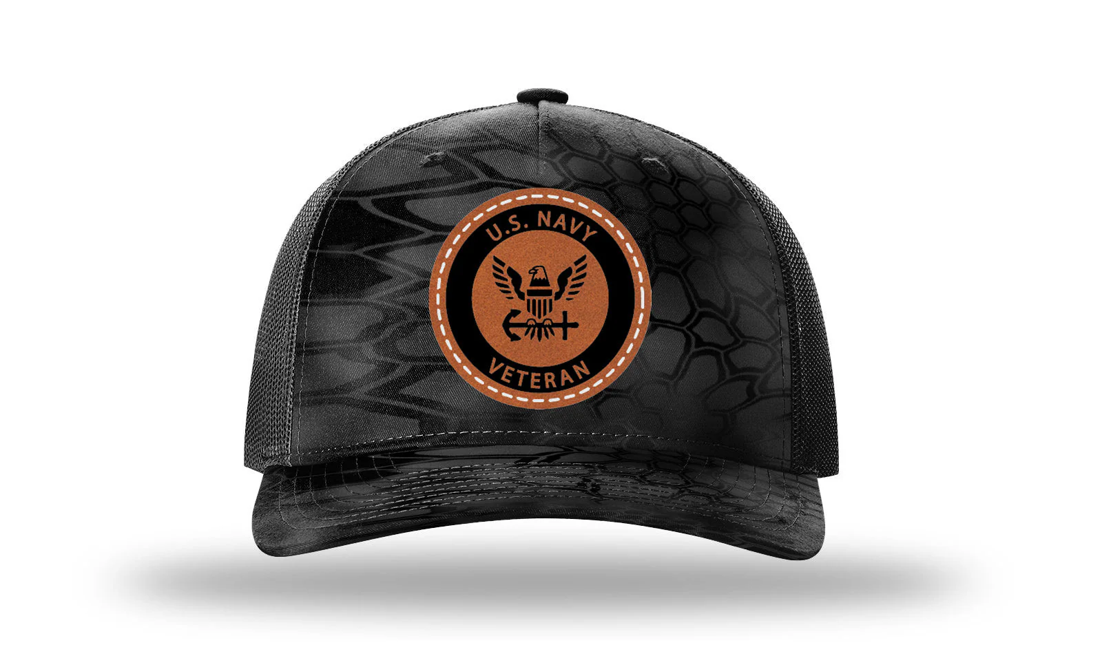 Navy Veteran Leather Patch Richardson 112PFP Hat - Image 10
