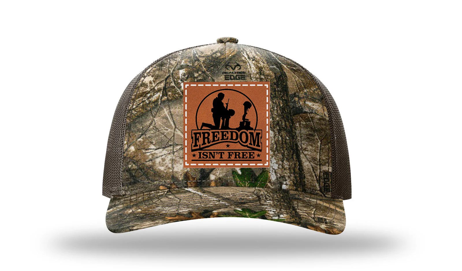 Freedom Isn't Free Leather Patch Richardson 112PFP Hat - Image 13