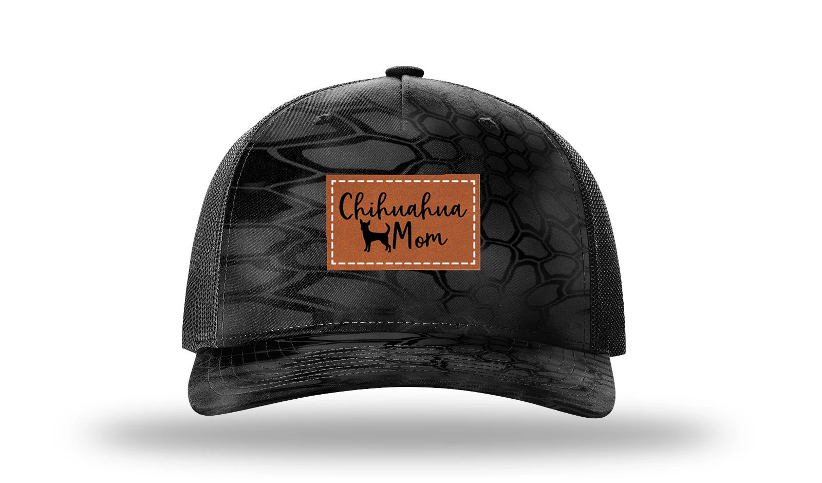 Chihuahua Mom Leather Patch Richardson 112PFP Hat - Image 10