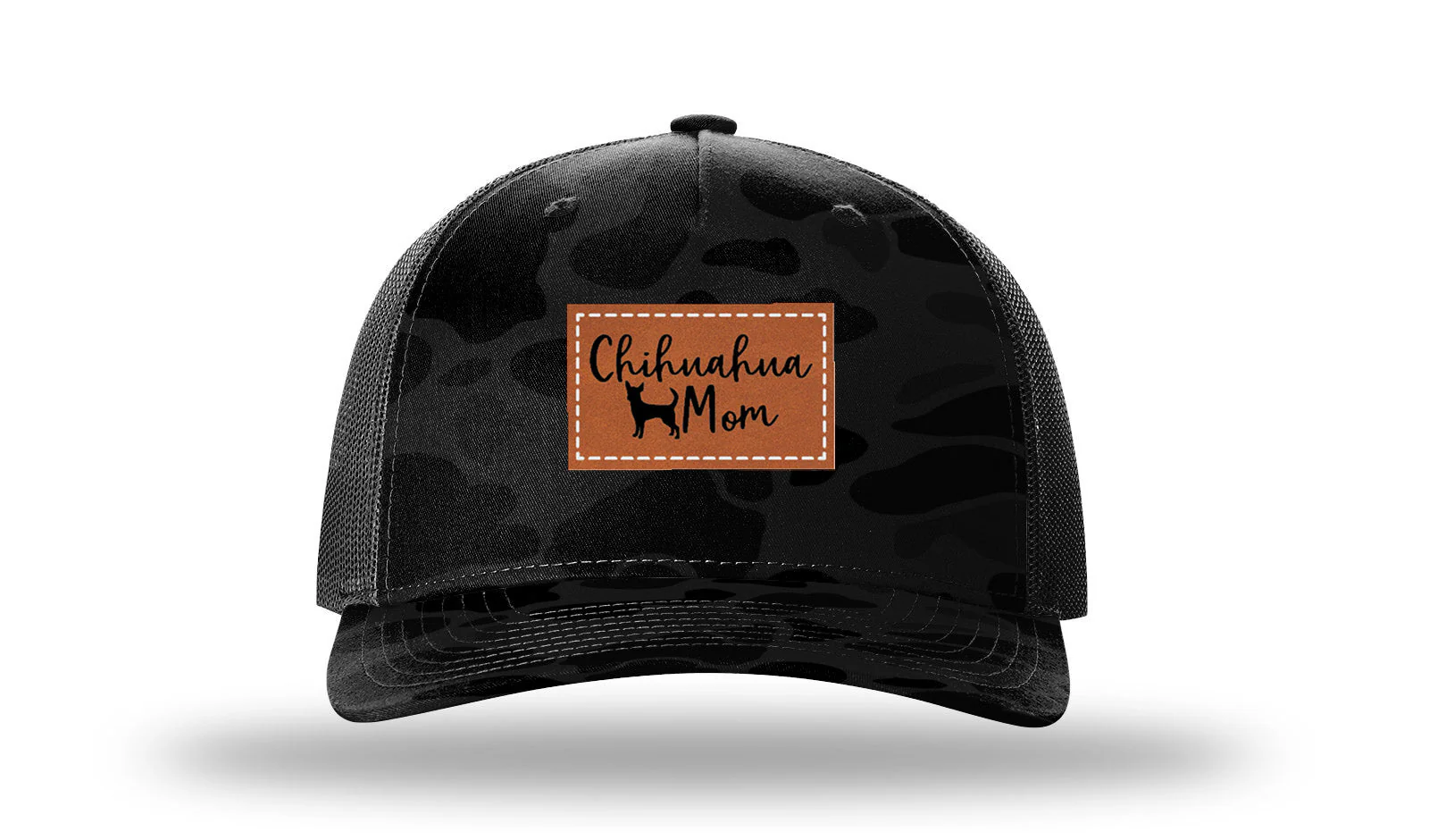 Chihuahua Mom Leather Patch Richardson 112PFP Hat - Image 15