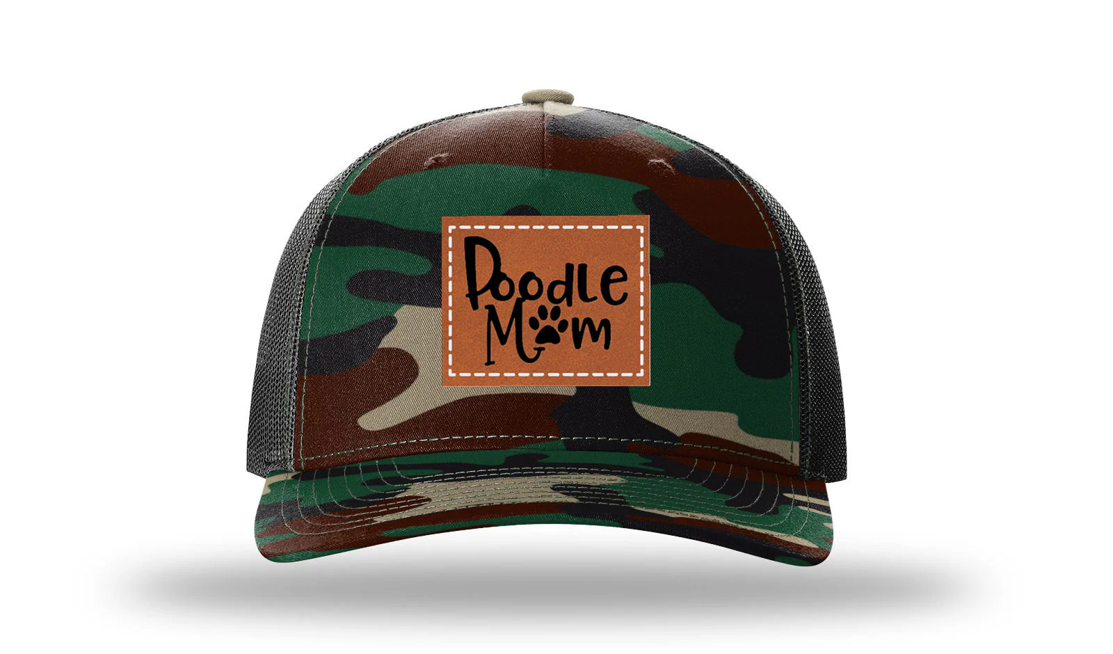 Poodle Mom Leather Patch Richardson 112PFP Hat - Image 6