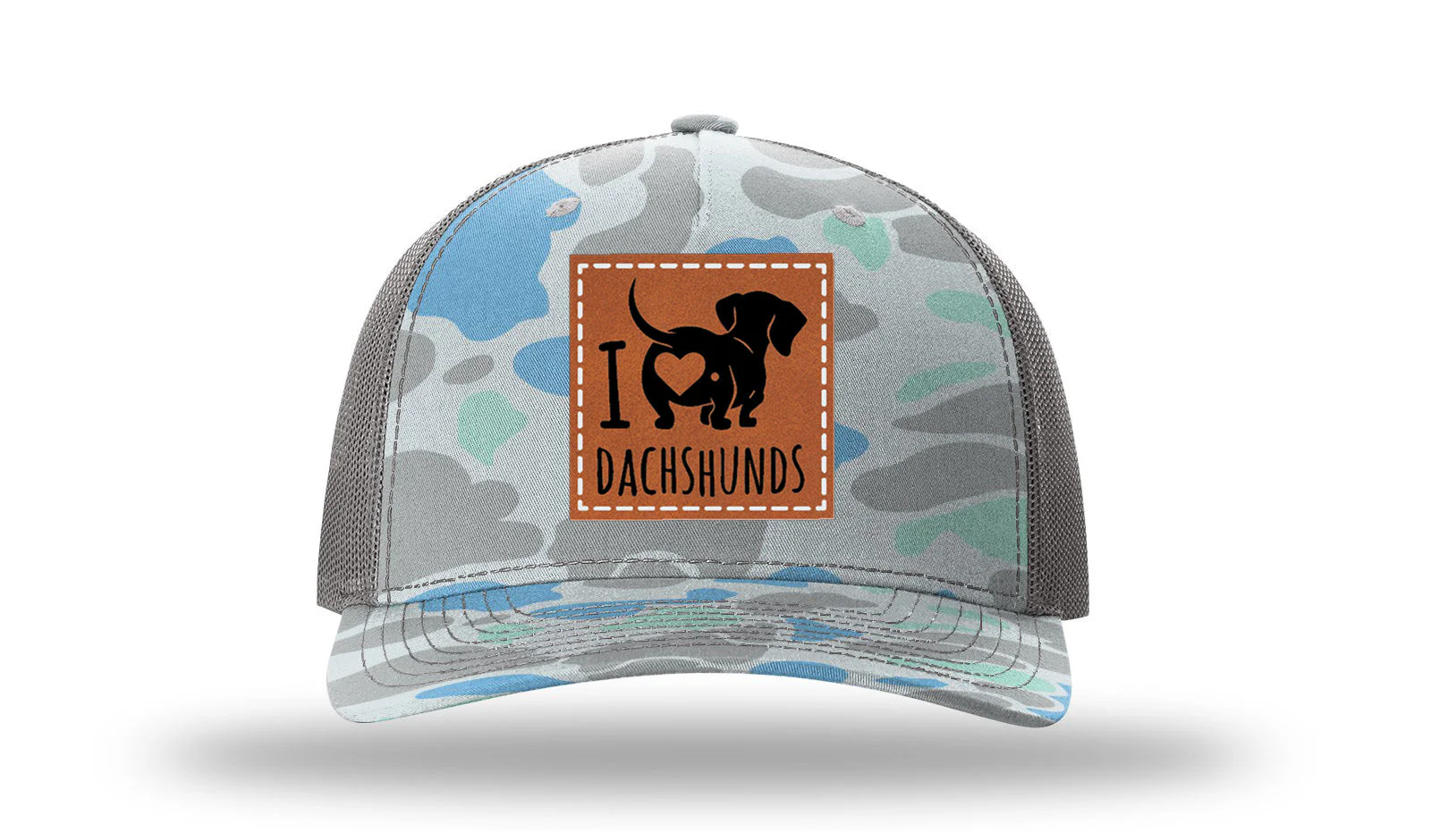 I Love Dachshunds Leather Patch Richardson 112PFP Hat - Image 16