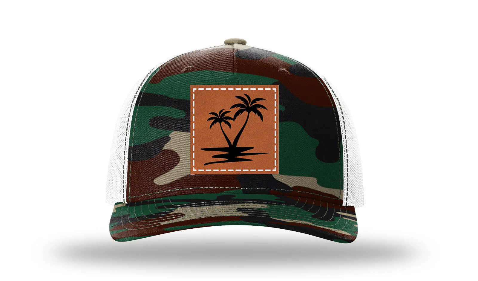 Palm Trees Leather Patch Richardson 112PFP Hat - Image 7