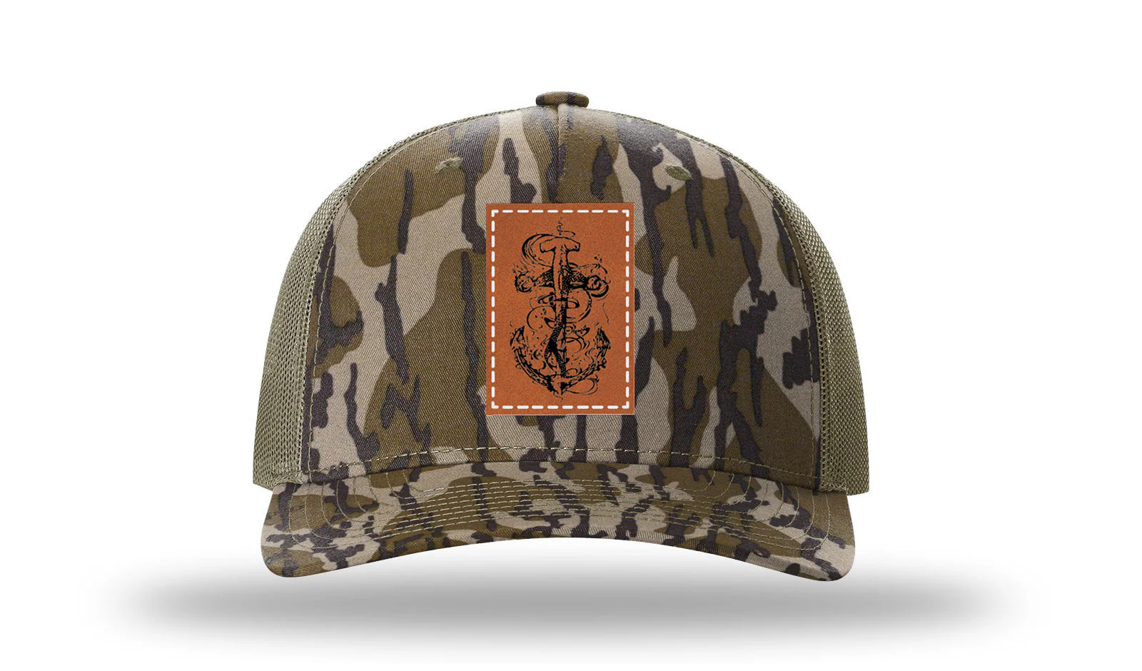 Hammerhead Anchor Leather Patch Richardson 112PFP Hat - Image 12