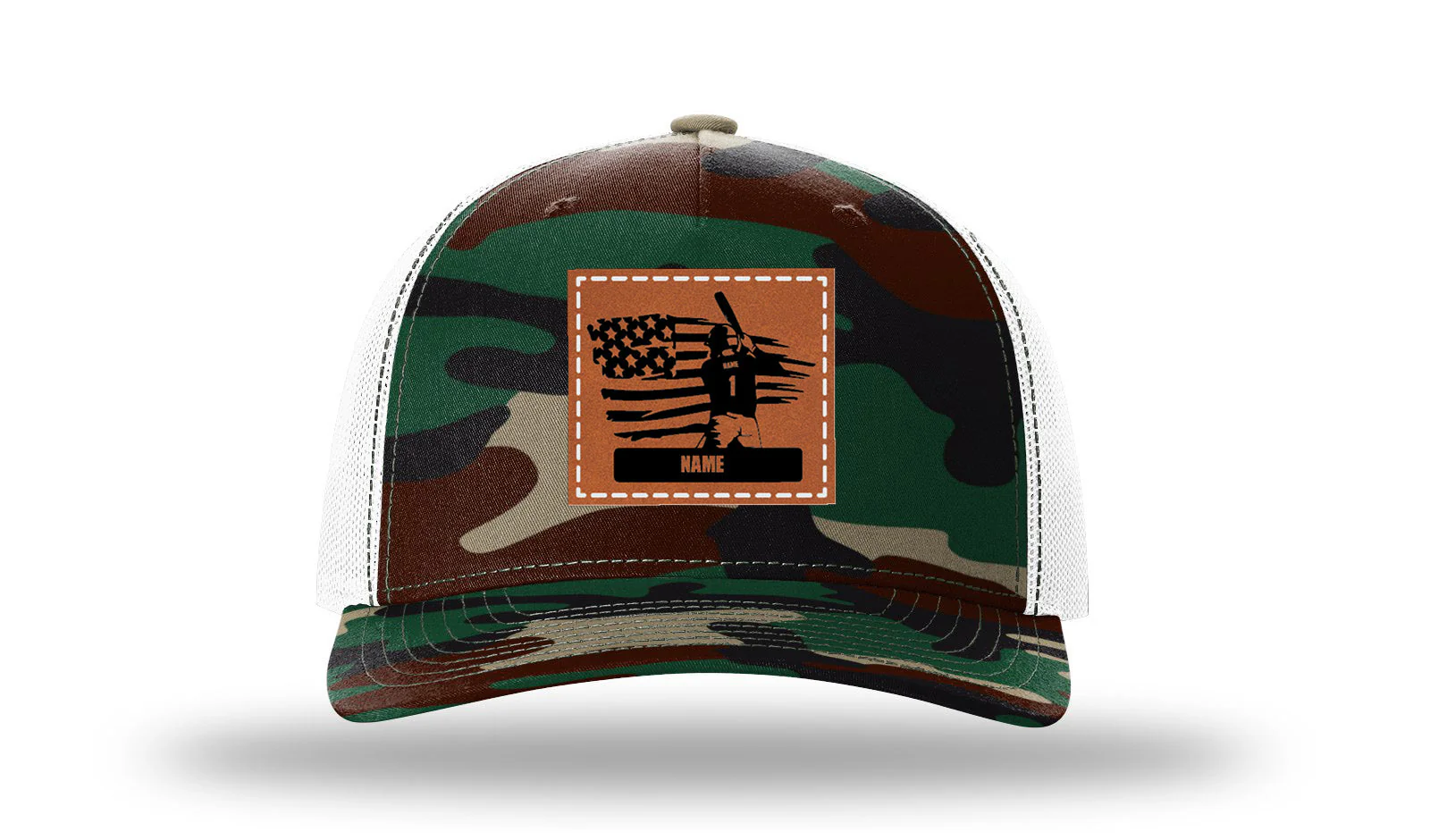 Baseball Player 2 Leather Patch Richardson 112PFP Hat - Image 7