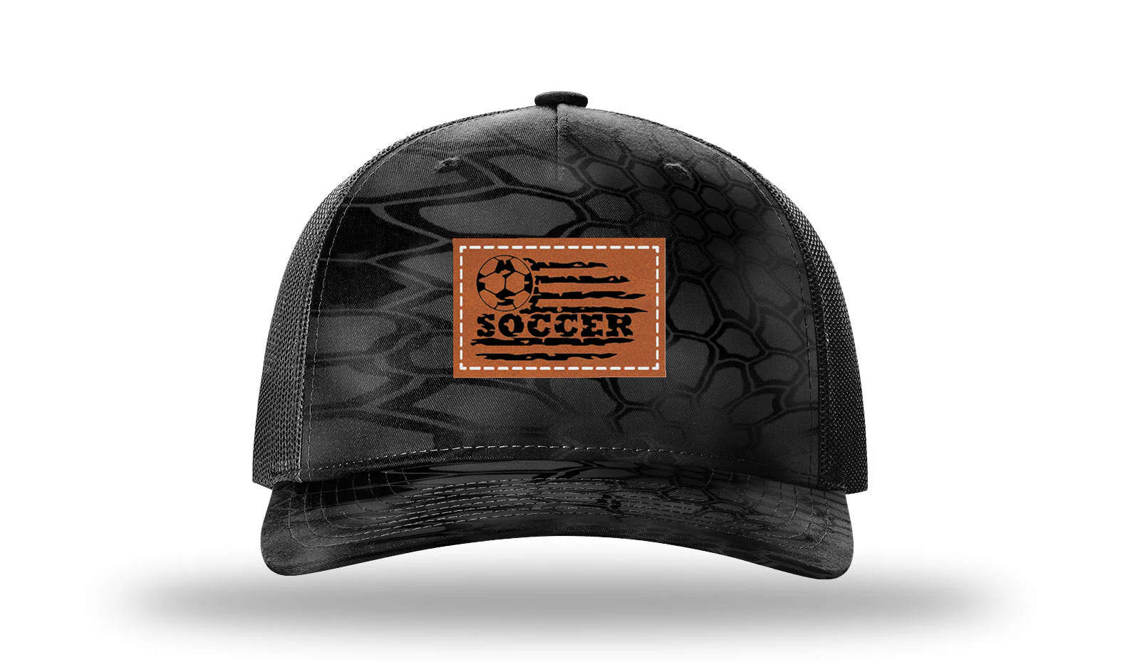 Soccer Flag Leather Patch Richardson 112PFP Hat - Image 10