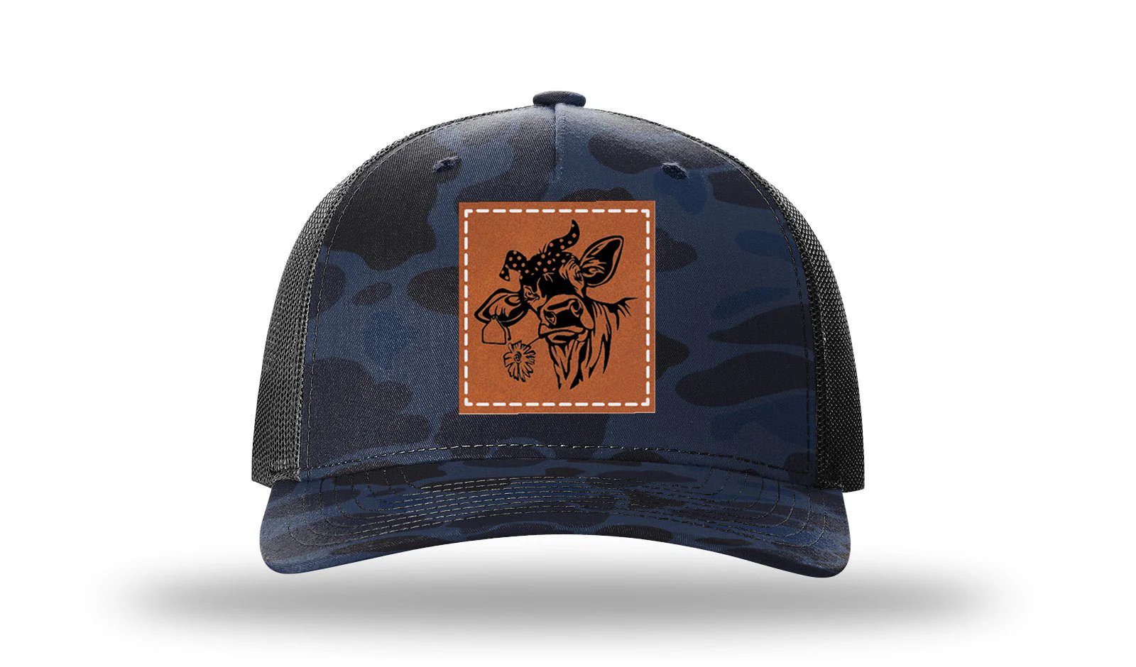 Sassy Cow with Bandana Leather Patch Richardson 112PFP Hat - Image 11