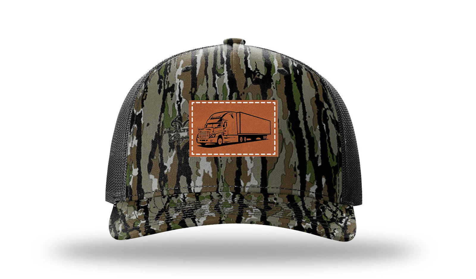 Semi Truck 2 Leather Patch Richardson 112PFP Hat - Image 14