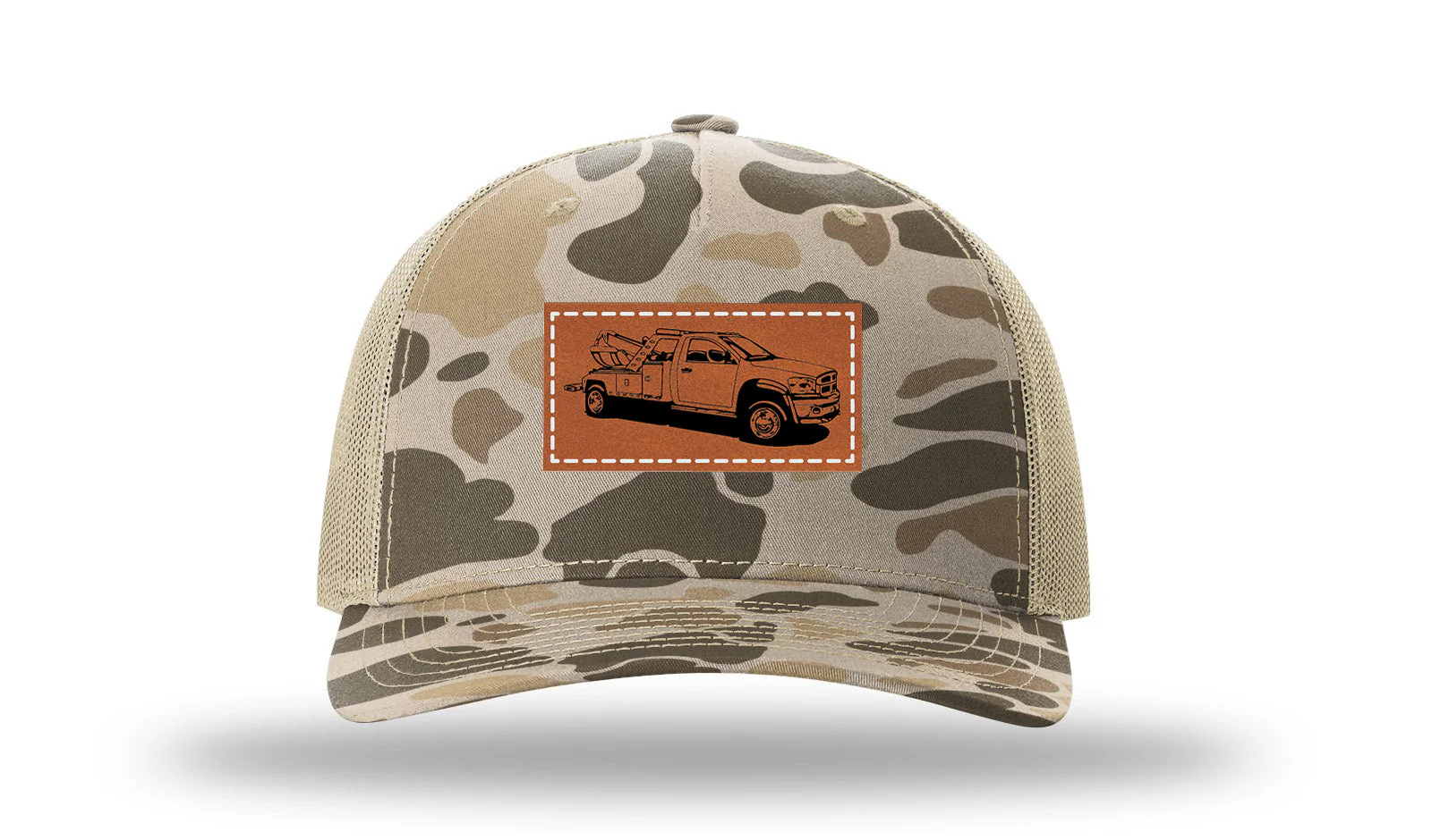 Tow Truck Leather Patch Richardson 112PFP Hat - Image 8