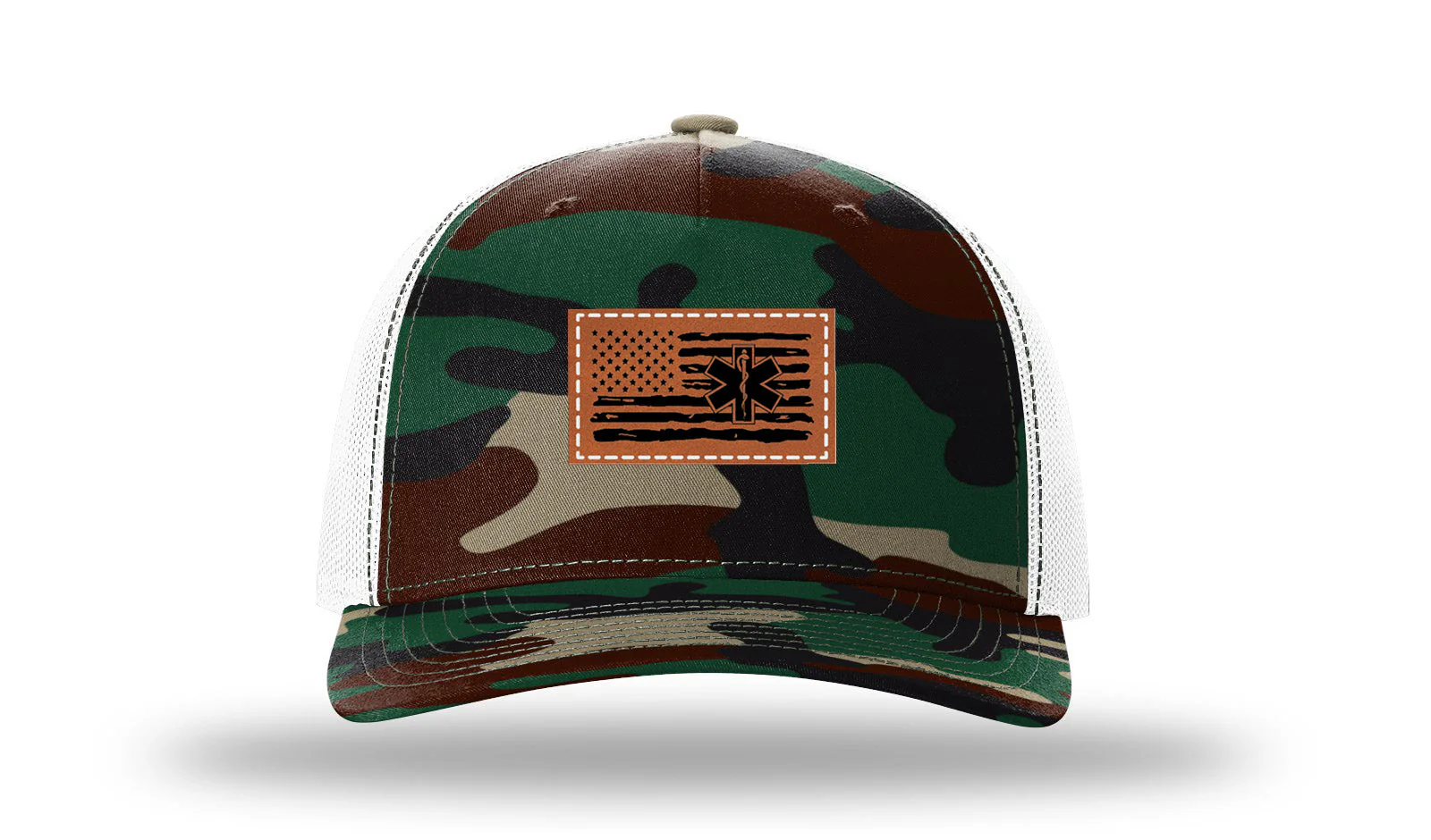 EMS Flag Leather Patch Richardson 112PFP Hat - Image 7