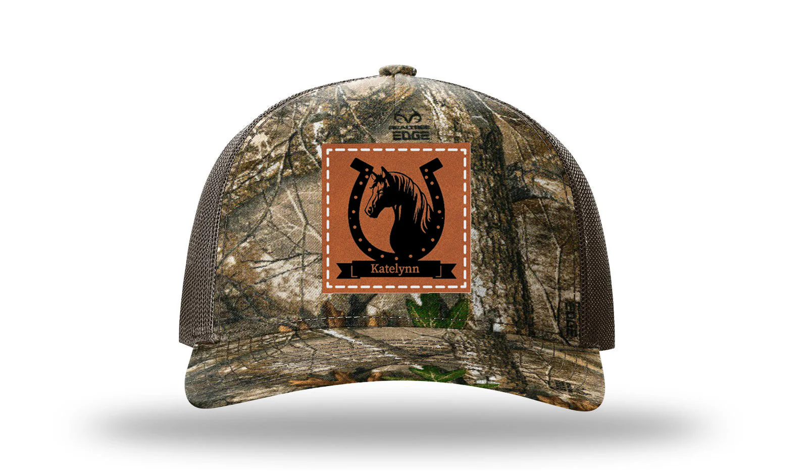 Horseshoe Banner Leather Patch Richardson 112PFP Hat - Image 13