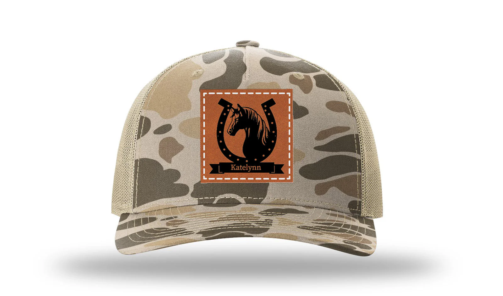 Horseshoe Banner Leather Patch Richardson 112PFP Hat - Image 8