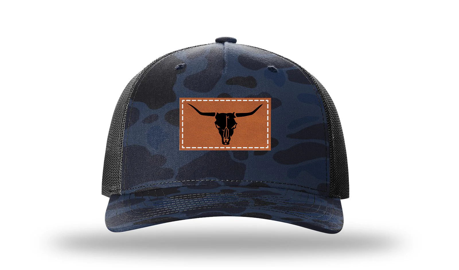 Cow Skull Leather Patch Richardson 112PFP Hat - Image 11