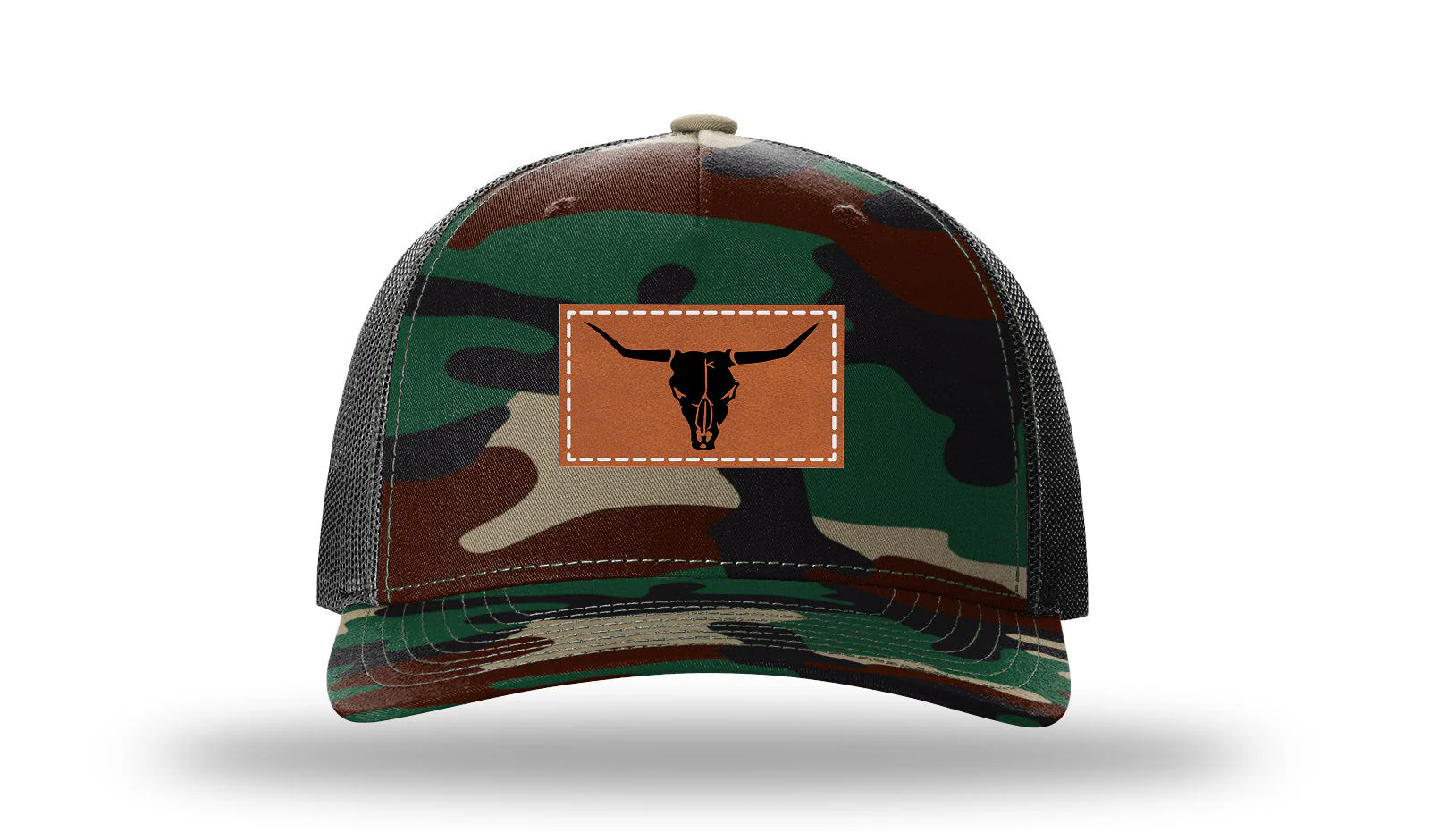 Cow Skull Leather Patch Richardson 112PFP Hat - Image 6